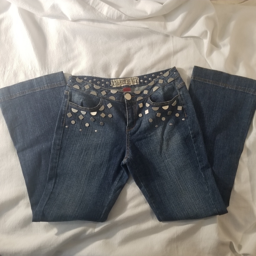 Boom Boom Embellished Flare Leg Jeans, BB1